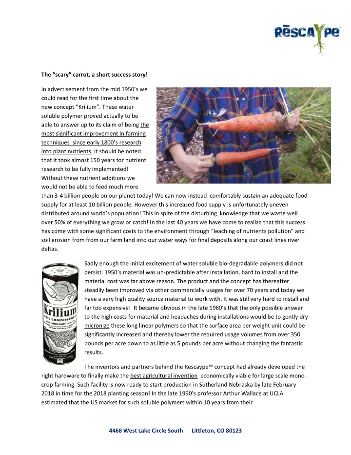 the scary carrot a short success story in advertisement