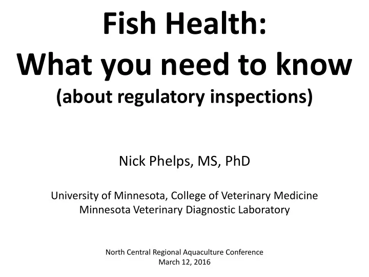 fish health what you need to know