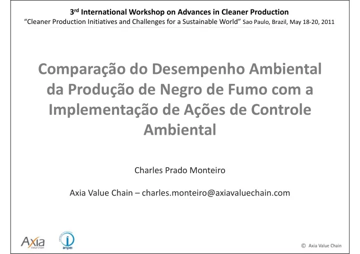 compara o do desempenho ambiental d p da produ o de negro