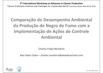 Comparao do Desempenho Ambiental  d P da Produo de Negro de Fumo com a  d   d N  d F