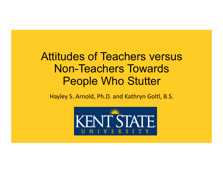 attitudes of teachers versus non teachers towards people