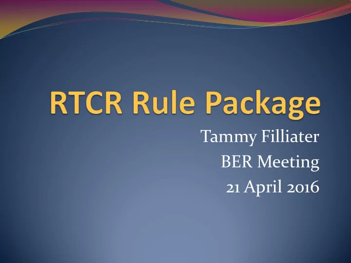 tammy filliater ber meeting 21 april 2016 projected