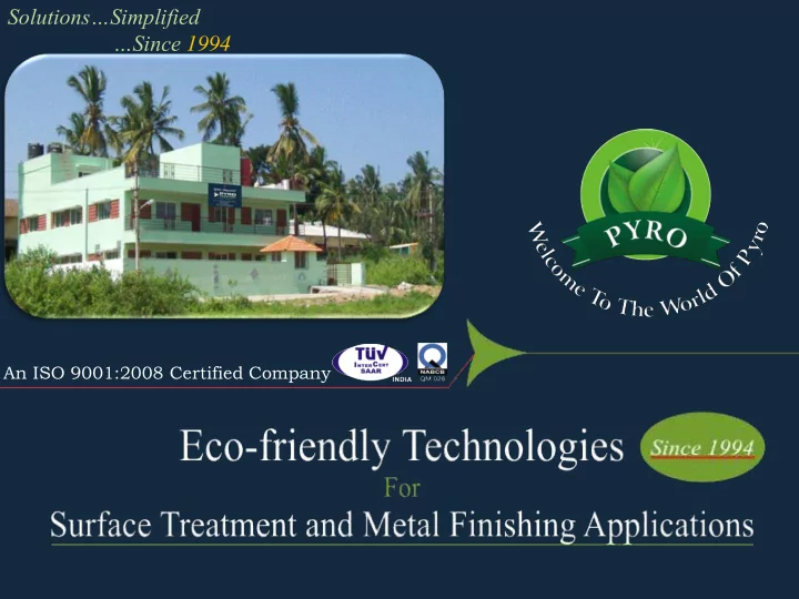 solutions simplified since 1994