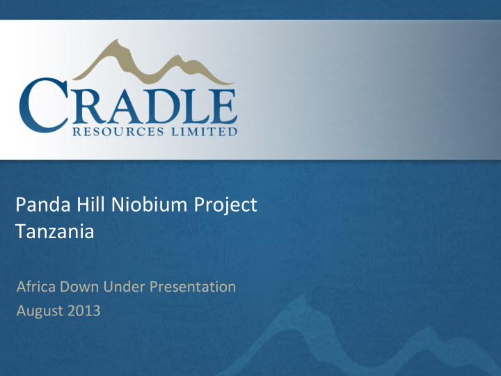 panda hill niobium project tanzania