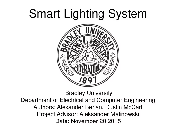 smart lighting system