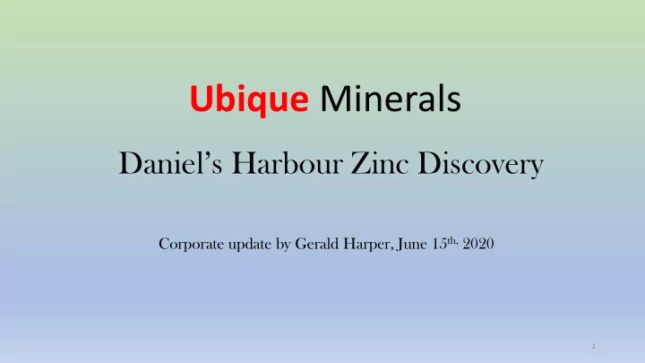 ubique minerals