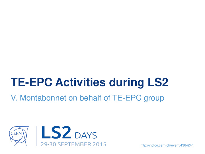 te epc activities during ls2