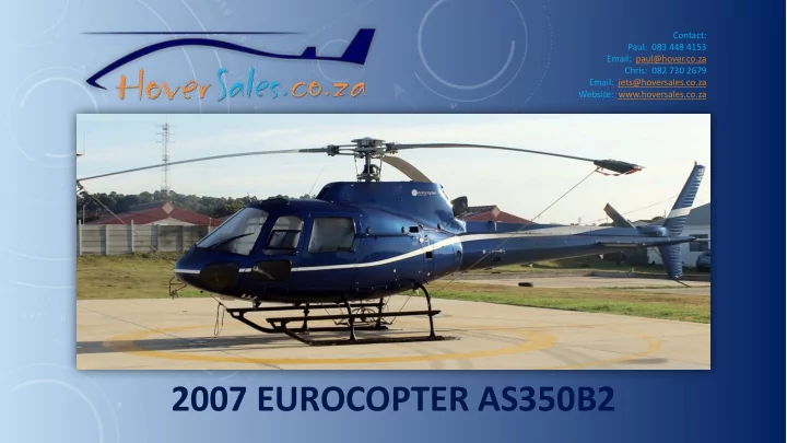 2007 eurocopter as350b2 ref no as350 1516 price usd 1 200