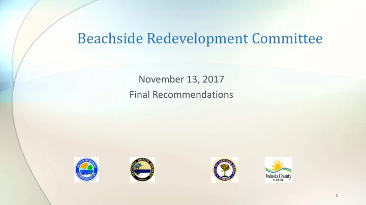 beachside redevelopment committee