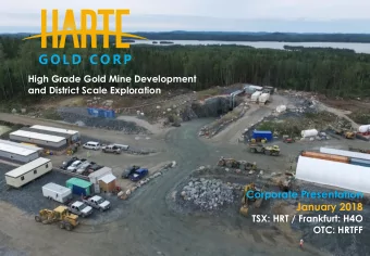 G O L D   C O R P  High Grade Gold Mine Development  and District Scale Exploration  Corporate