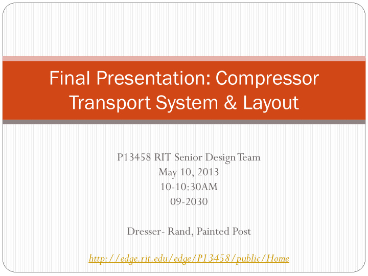 final presentation compressor