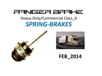 SPRING-BRAKES  FEB_2014  Our Roots / HISTORY  Quality Standard  Features of RANGER