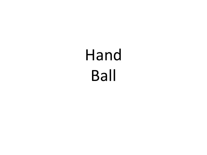 hand ball