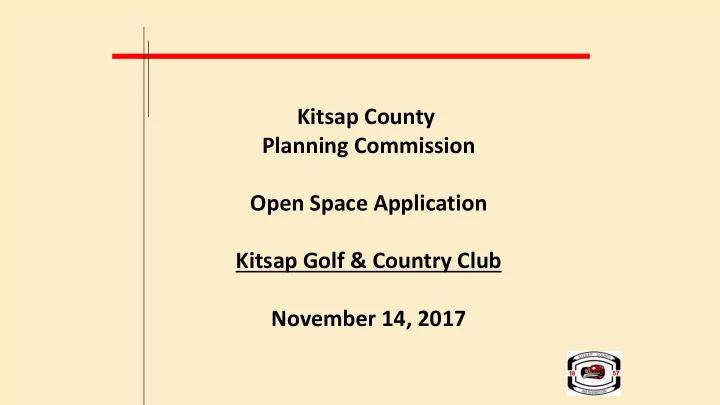 kitsap county planning commission open space application