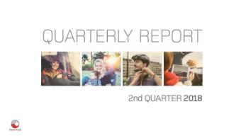 1  First half-year 2018  PART 1:  Highlights and development  PART 2:  Results and segment