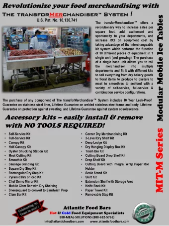 MIT-M Series    Self-Service Kit    Corner Dry Merchandising Kit    Full-Service Kit