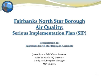 Jason Brune, DEC Commissioner  Alice Edwards, AQ Director  Cindy Heil, Program Manager  May 16,