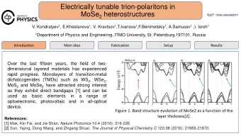 Electrically tunable trion-polaritons in MoSe 2 heterostructures V. Kondratyev 1 , E.Khestanova 1 ,