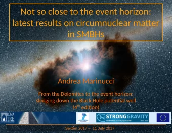 Not so close to the event horizon:  latest results on circumnuclear matuer  in SMBHs  Andrea