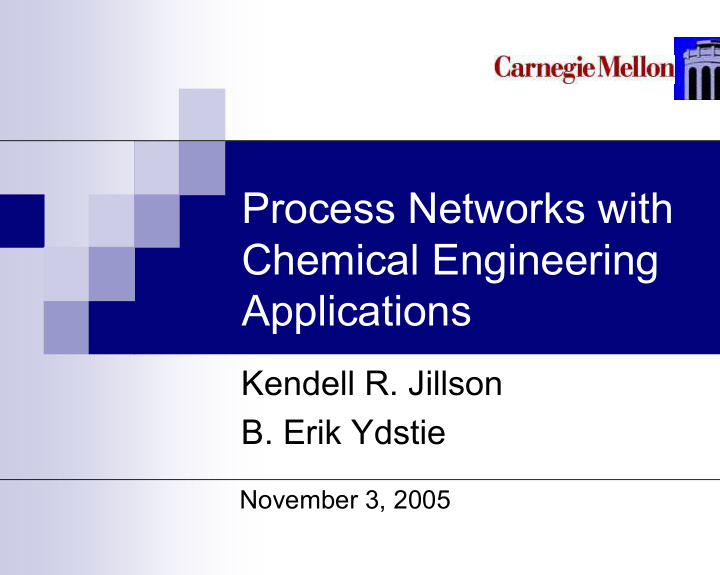 process networks with chemical engineering applications