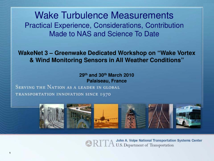wake turbulence measurements