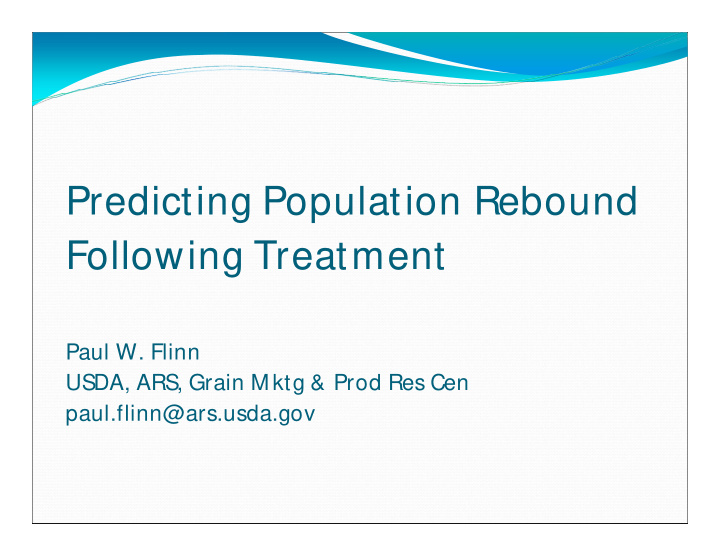 predicting population rebound following treatment