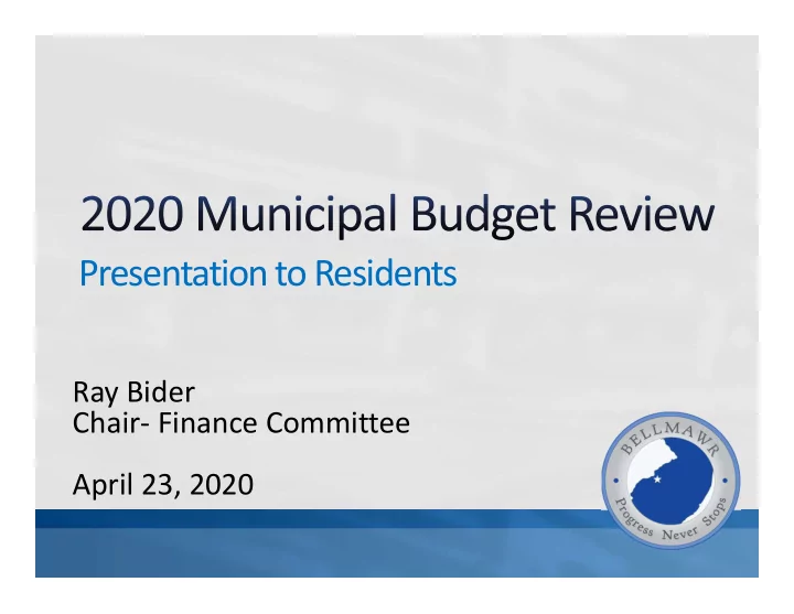 presentation to residents