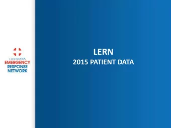 LERN  2015 PATIENT DATA  LERN Communication Center  LERN Patient Monthly Volumes by Calendar Year