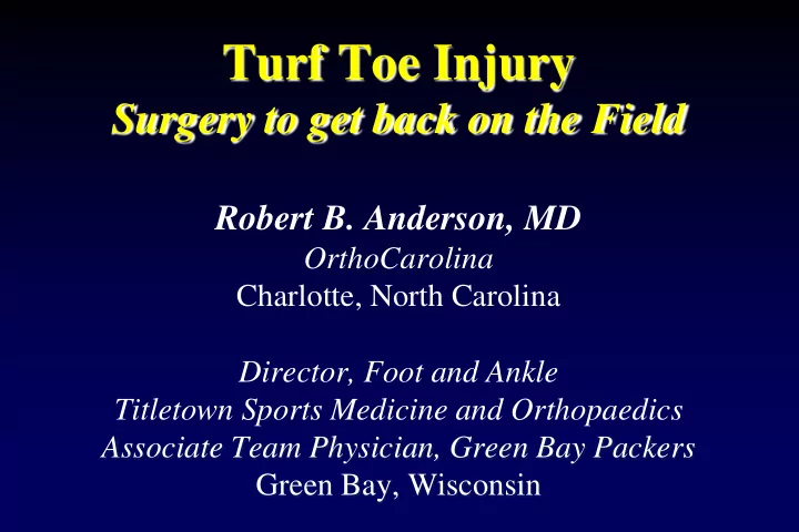 turf toe injury