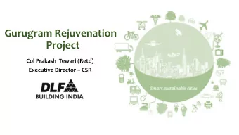 Project  Col Prakash Tewari (Retd) Executive Director  CSR  CSR Action Plan 2018-19  Budget