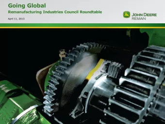 Going Global  Remanufacturing Industries Council Roundtable  April 11, 2013  2  | RIC Roundtable |