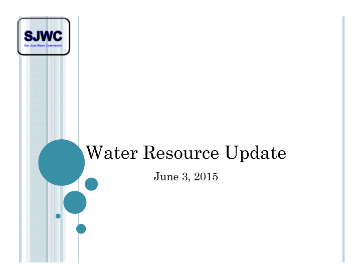 water resource update