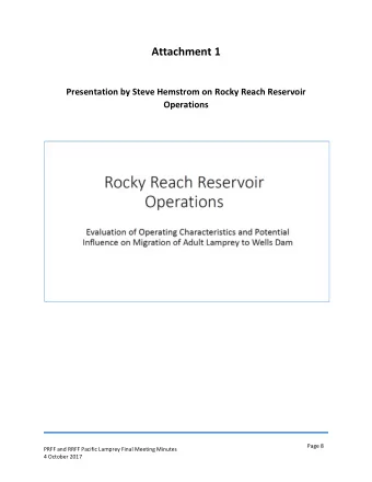 Attachment 1  Presentation by Steve Hemstrom on Rocky Reach Reservoir  Operations  Page 8  PRFF and