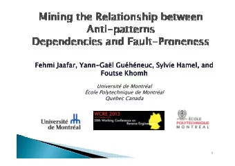 Fehmi  Fehmi Jaafar  Jaafar, Yann  , Yann-  -Gal  Gal Guhneuc  Guhneuc, Sylvie Hamel,