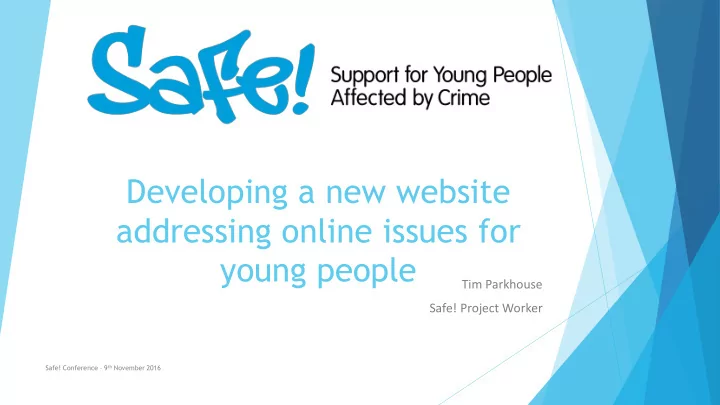 developing a new website addressing online issues for