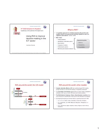 1  Committed to Connecting the World  Committed to Connecting the World  RIA: main challenges  RIA