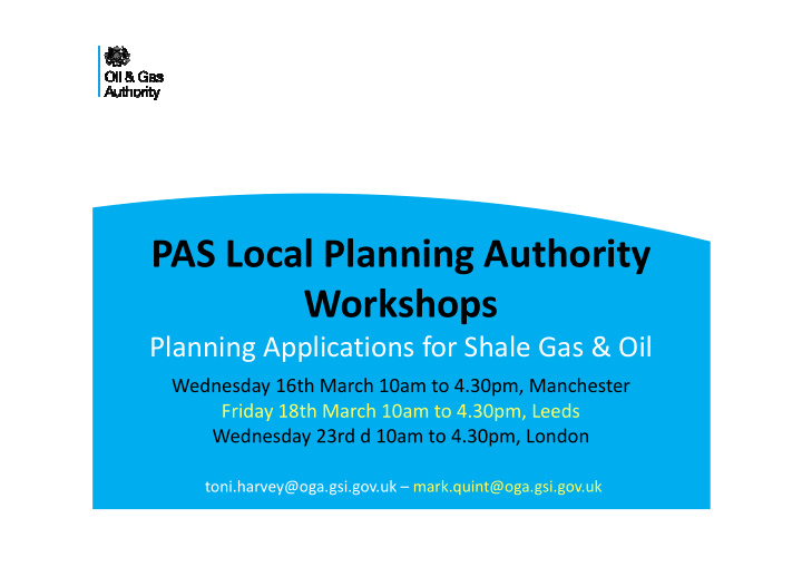 pas local planning authority workshops