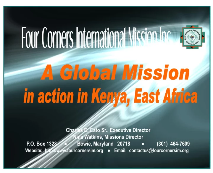 http fourcornsim org charles e cato sr executive director
