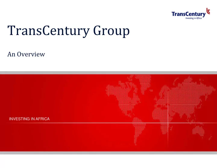 transcentury gro oup