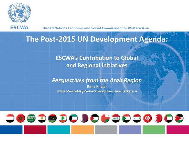 the post 2015 un development agenda