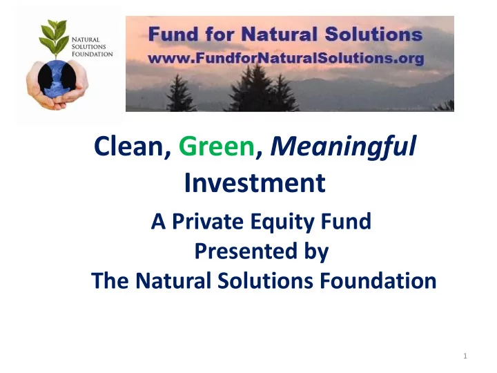 investment