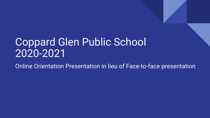 coppard glen public school 2020 2021
