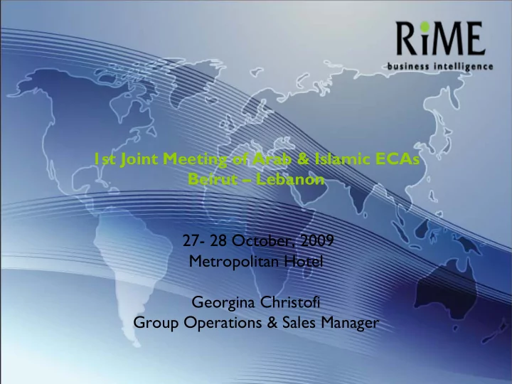 1st joint meeting of arab islamic ecas beirut lebanon 27
