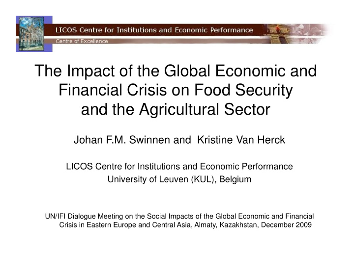 the impact of the global economic and financial crisis on