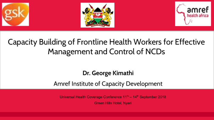 capacity building of frontline health workers for