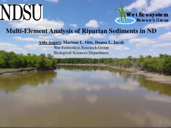 1  Introduction  Sediments are chemically heterogeneous.    Transfer nutrients, metals and