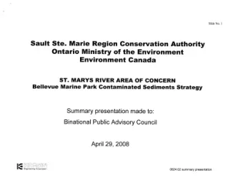 Sault Ste. Marie Region Consenration Authority  Ontario Ministry of the Environment  Environment