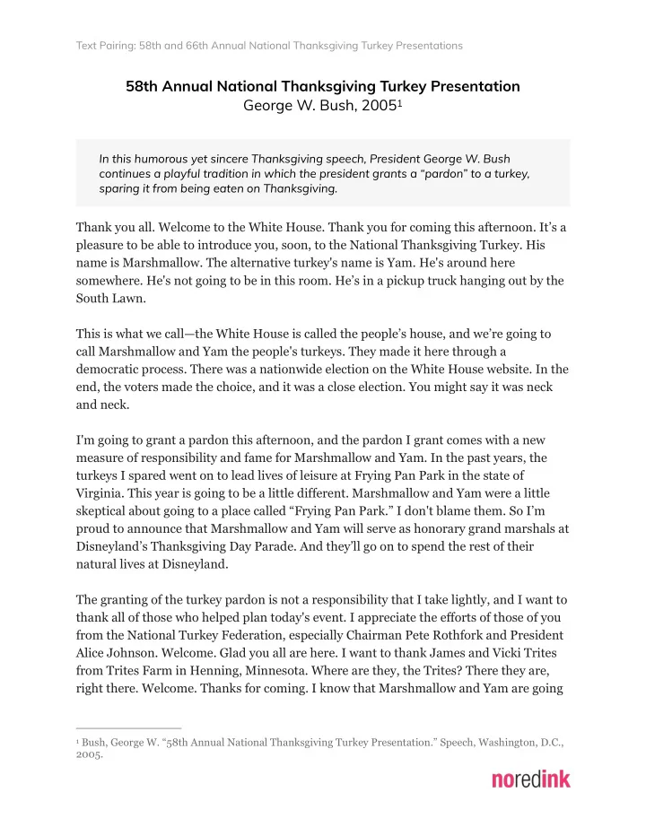 58th annual national thanksgiving turkey presentation
