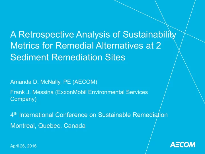 a retrospective analysis of sustainability metrics for