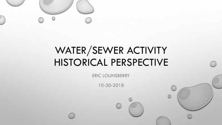 water sewer activity